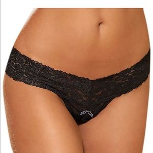 Dreamgirl Crotchless Lace Thong